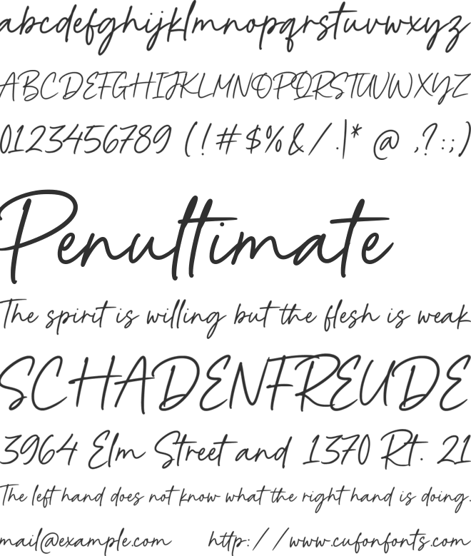 Queen Smoothie font preview