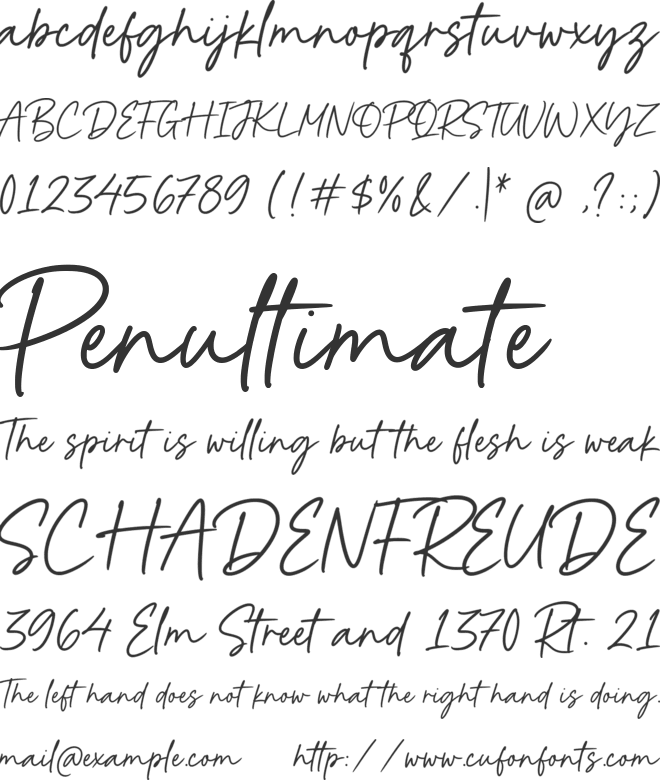Queen Smoothie font preview