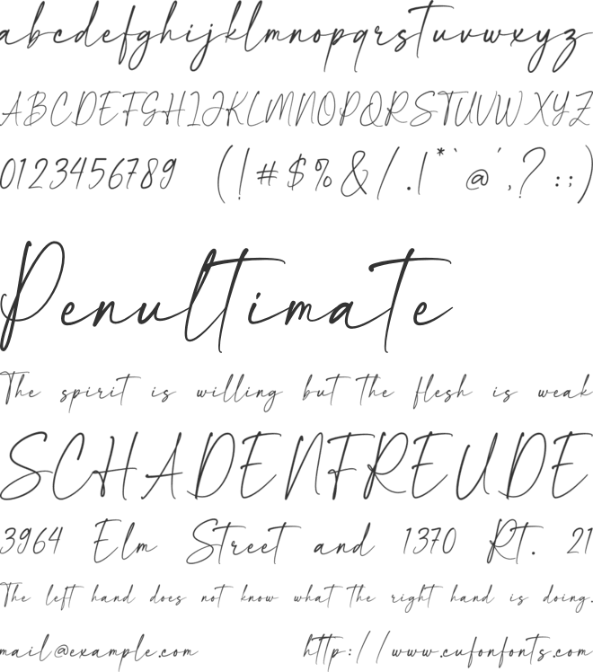 Soulgate font preview