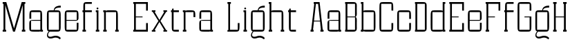 Magefin Extra Light font