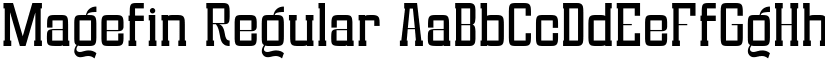 Magefin Regular font