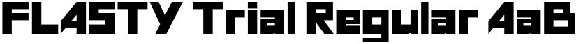 FLASTY Trial Regular font
