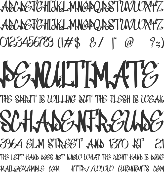 Grafitti New Year font preview