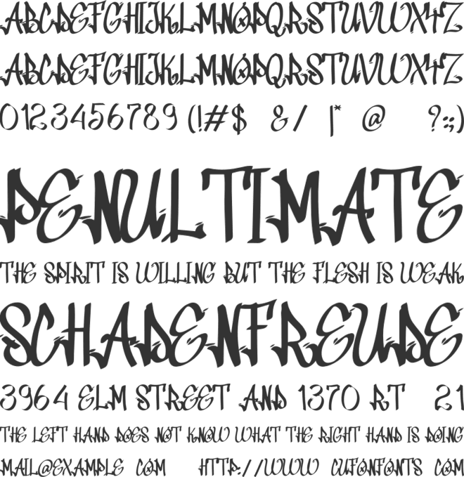 Grafitti New Year font preview