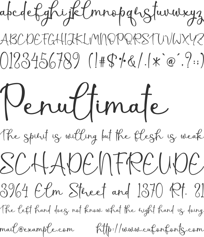 Sunrose - Personal Use font preview