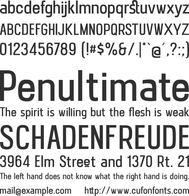 Neugrooms font preview