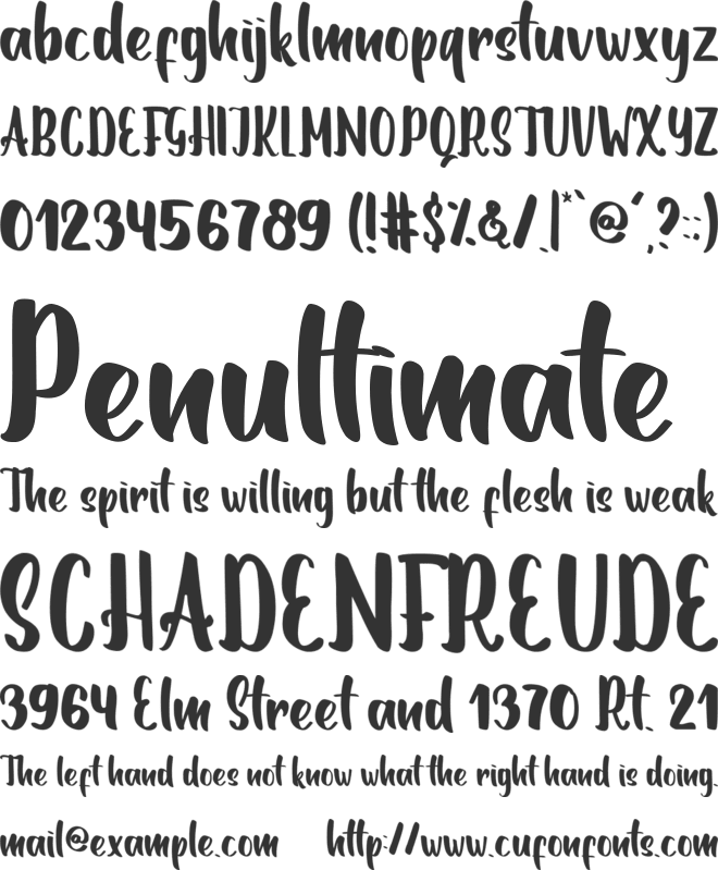Romanttica font preview