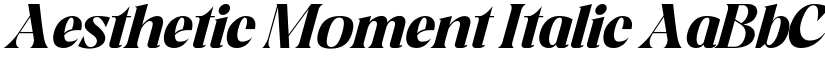 Aesthetic Moment Italic font