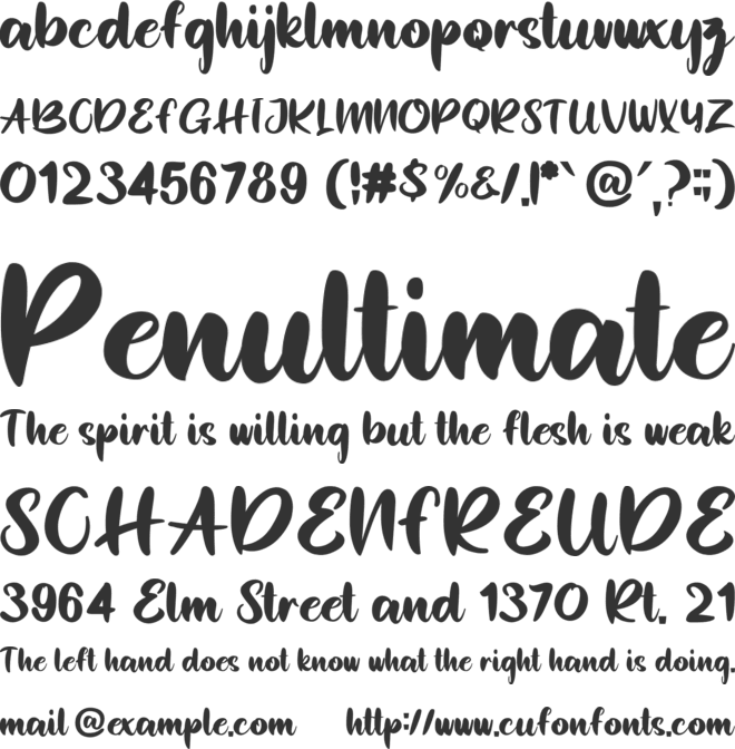 Petsick font preview
