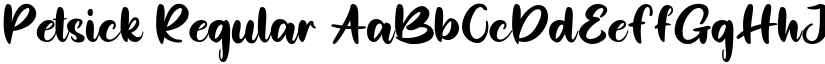 Petsick Regular font