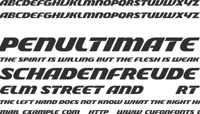 Racing Team font preview