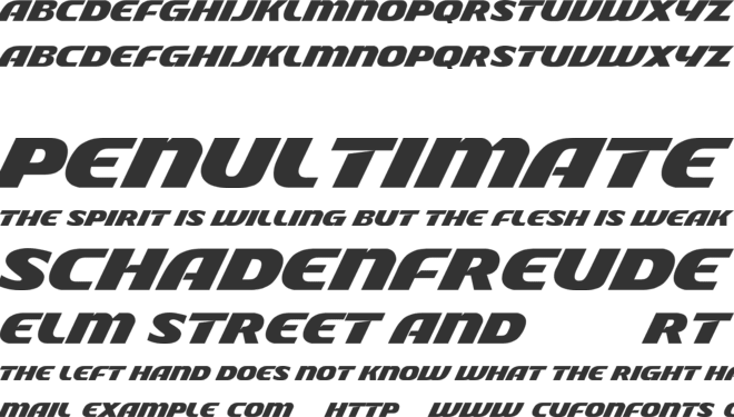 Racing Team font preview