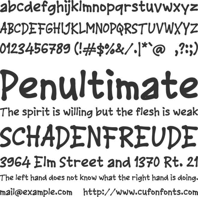 j Judul font preview