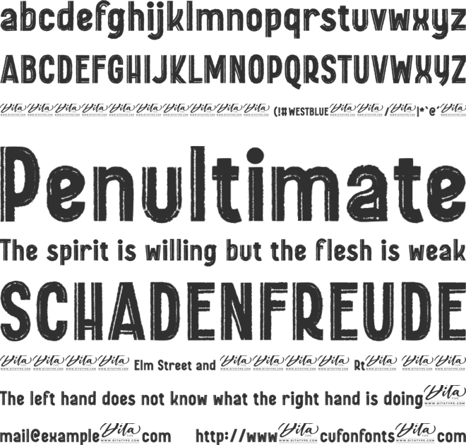 Westblue Personal Use font preview