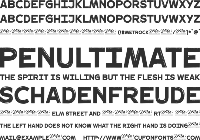 Metrock Personal Use font preview