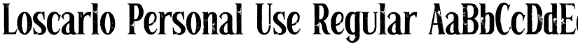 Loscarlo Personal Use Regular font