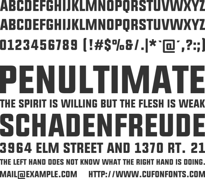 UPBOLTERS font preview