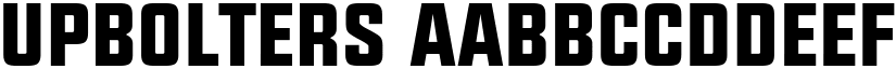 UPBOLTERS font