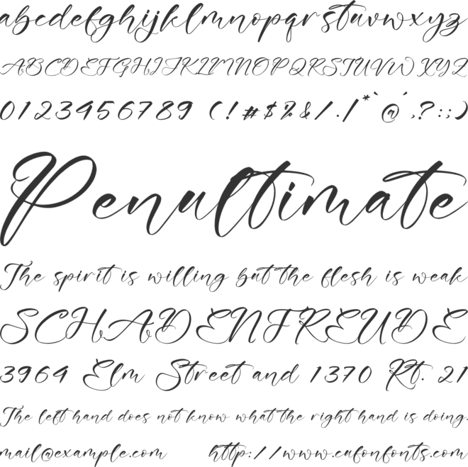 Anlietha font preview