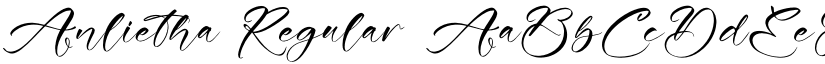 Anlietha Regular font