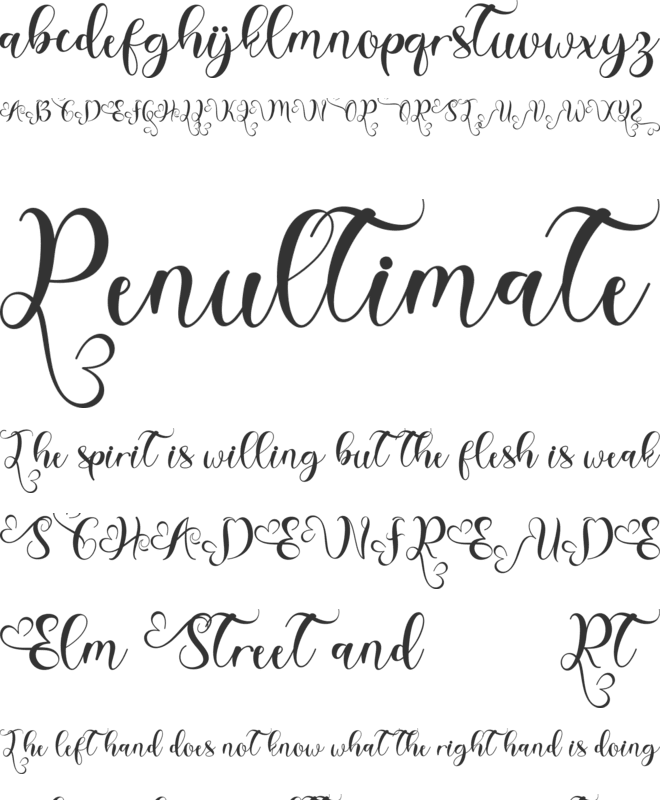 Alestha Butterfly font preview