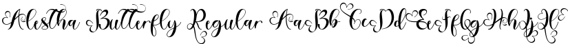 Alestha Butterfly Regular font