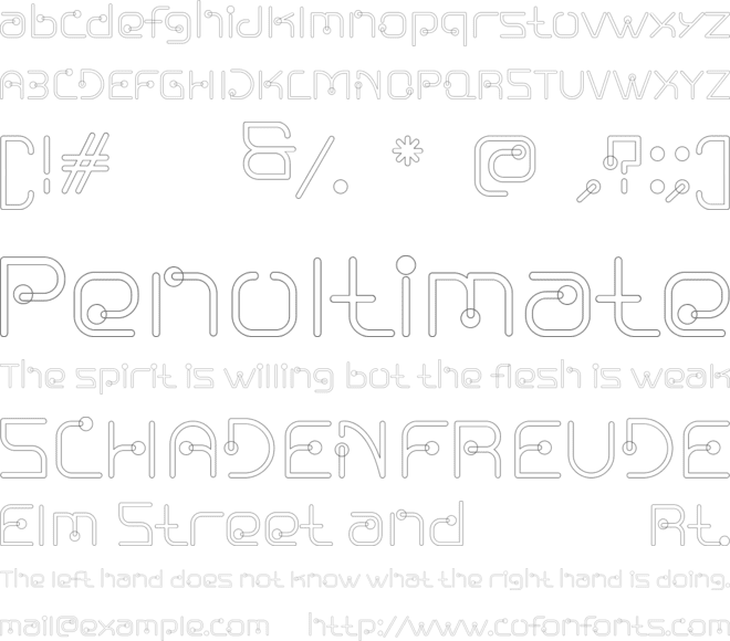 Nuixyber Glow font preview