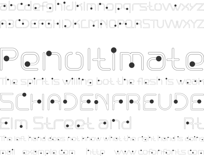 Nuixyber Glow Next font preview
