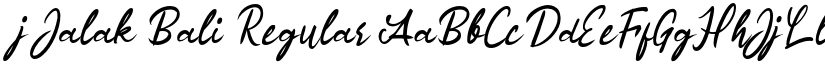 j Jalak Bali Regular font
