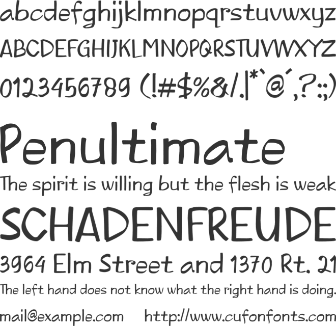 Damesplay font preview