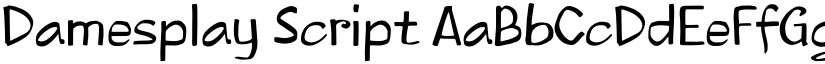 Damesplay Script font