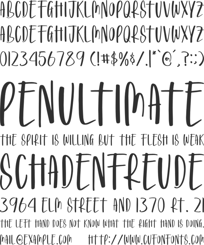 Party Games font preview