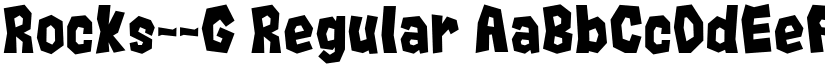 Rocks__G Regular font