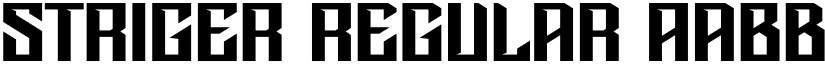STRIGER Regular font