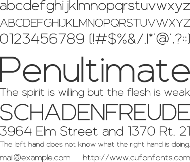 Kincrev font preview