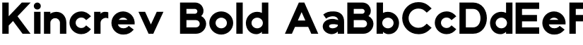 Kincrev Bold font