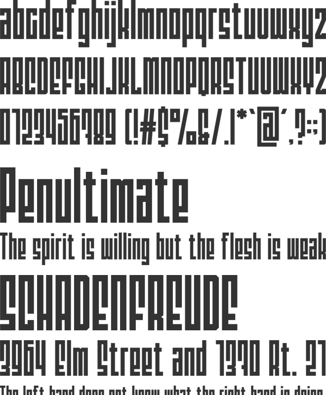 MORFIRE font preview