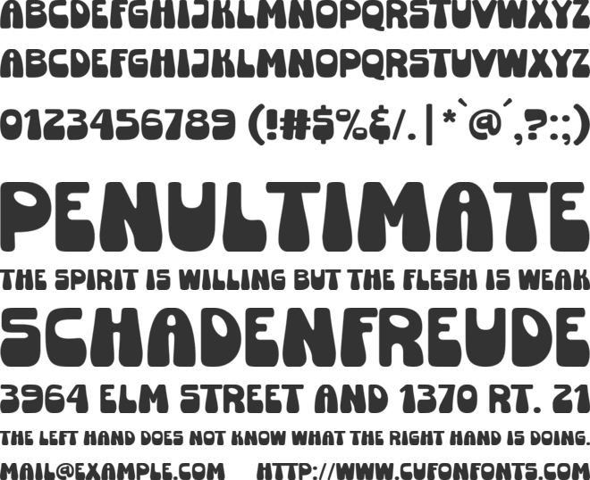 Super Rocky font preview