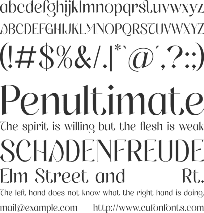 Thalica font preview