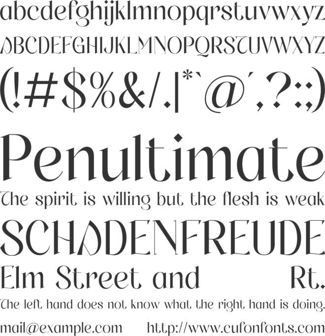 Thalica font preview