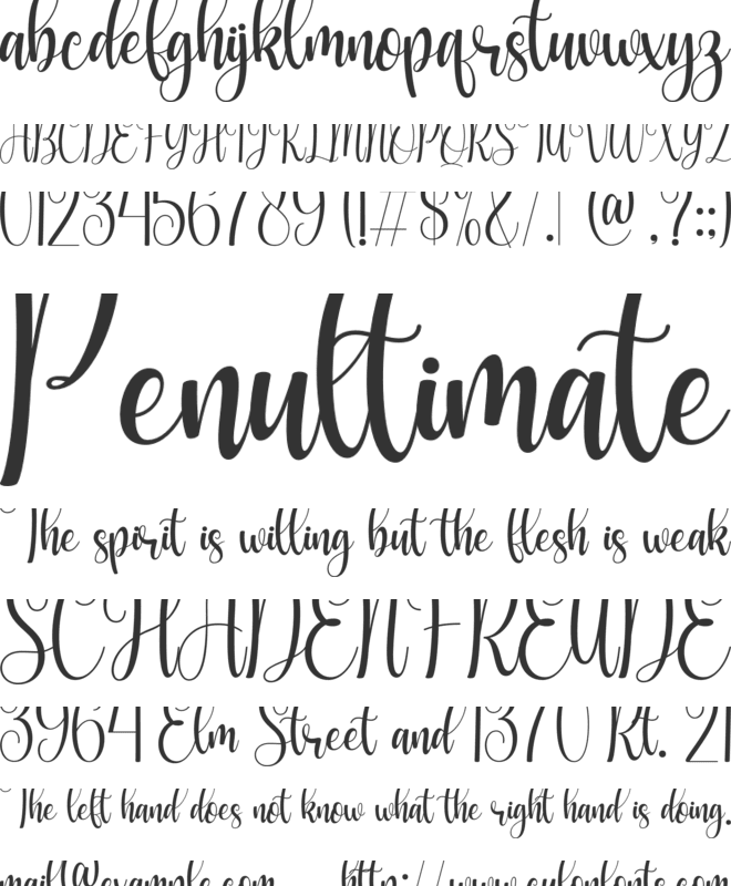 Moon Merry font preview