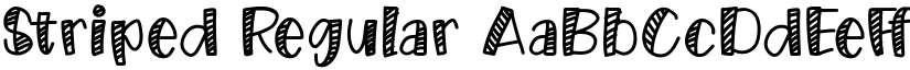 Striped Regular font