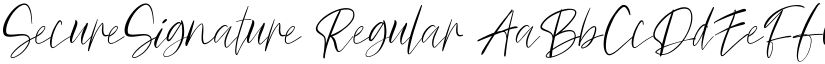 SecureSignature Regular font