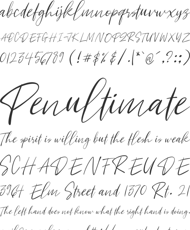 IndonesiaSignature font preview