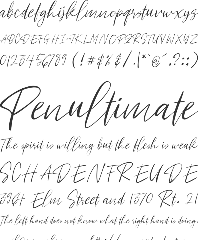IndonesiaSignature font preview
