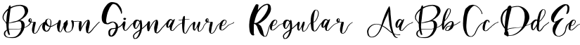 BrownSignature Regular font