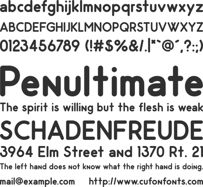 Odin Rounded font preview