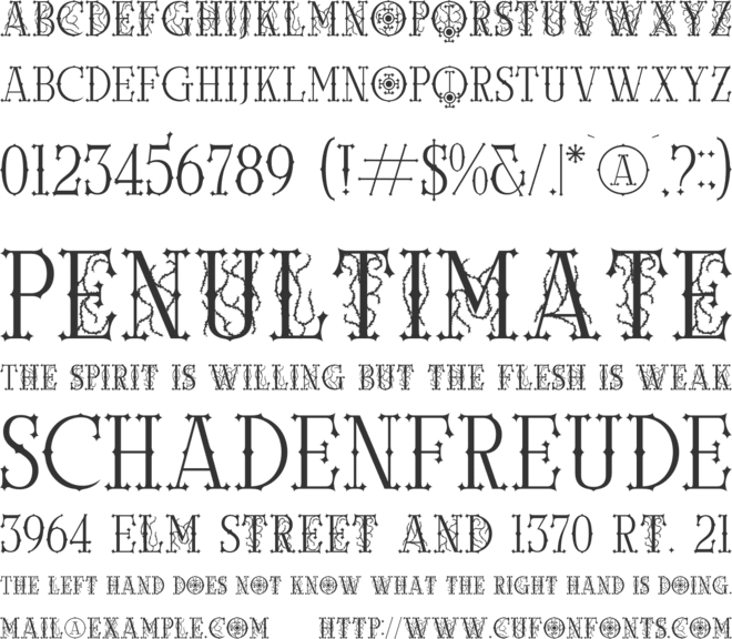 Noctune font preview