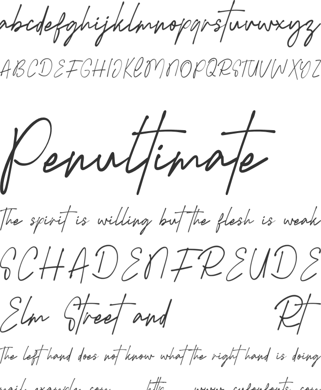 Landscape font preview