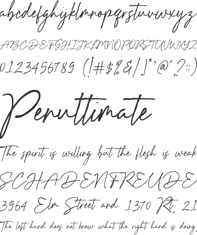 Hildera font preview